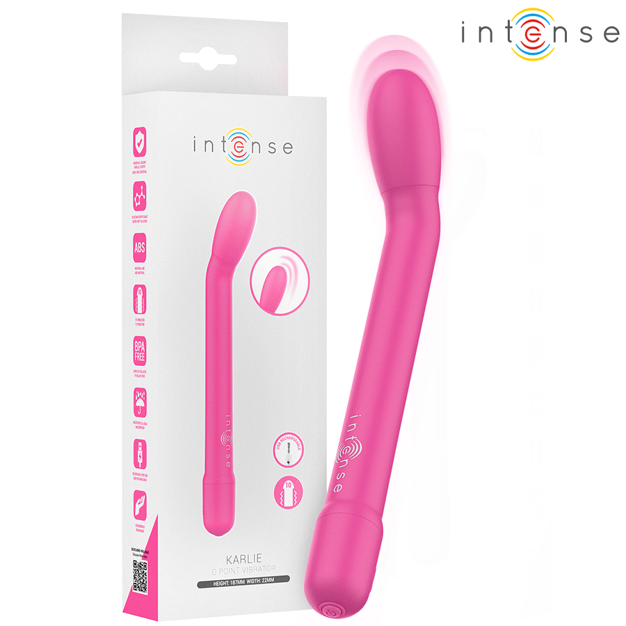 Auflegevibrator Karlie wiederaufladbarer g-Spot-Stimulator Rosa 19 x 2,2 cm