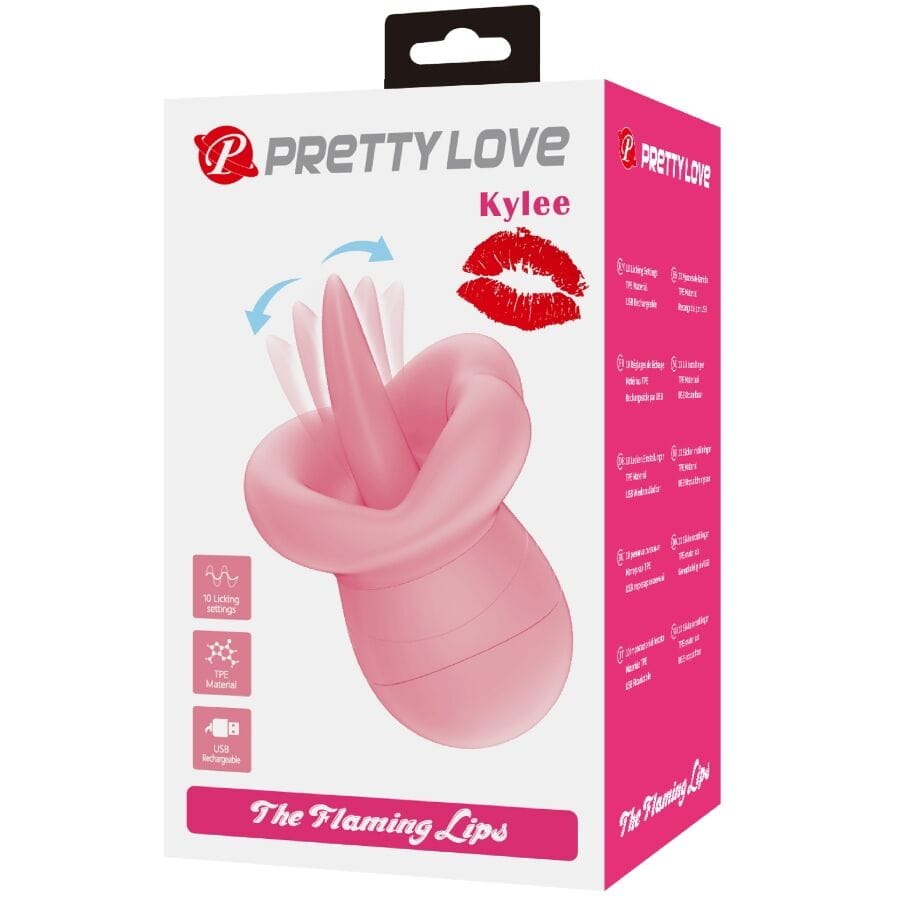 Auflegevibrator Kylee Zungen-Klitoris-Stimulator 10 Vibrationen Nude Pink 11,6 x 7,2 cm