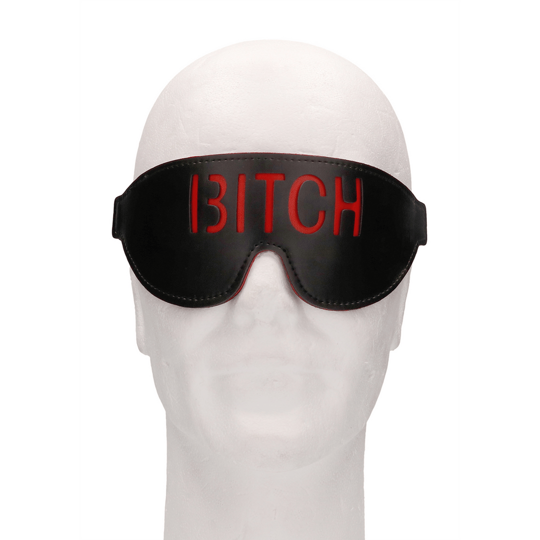 Augenbinde Ouch mit Aufdruck BITCH Schwarz 24,5 cm – Ansicht 3