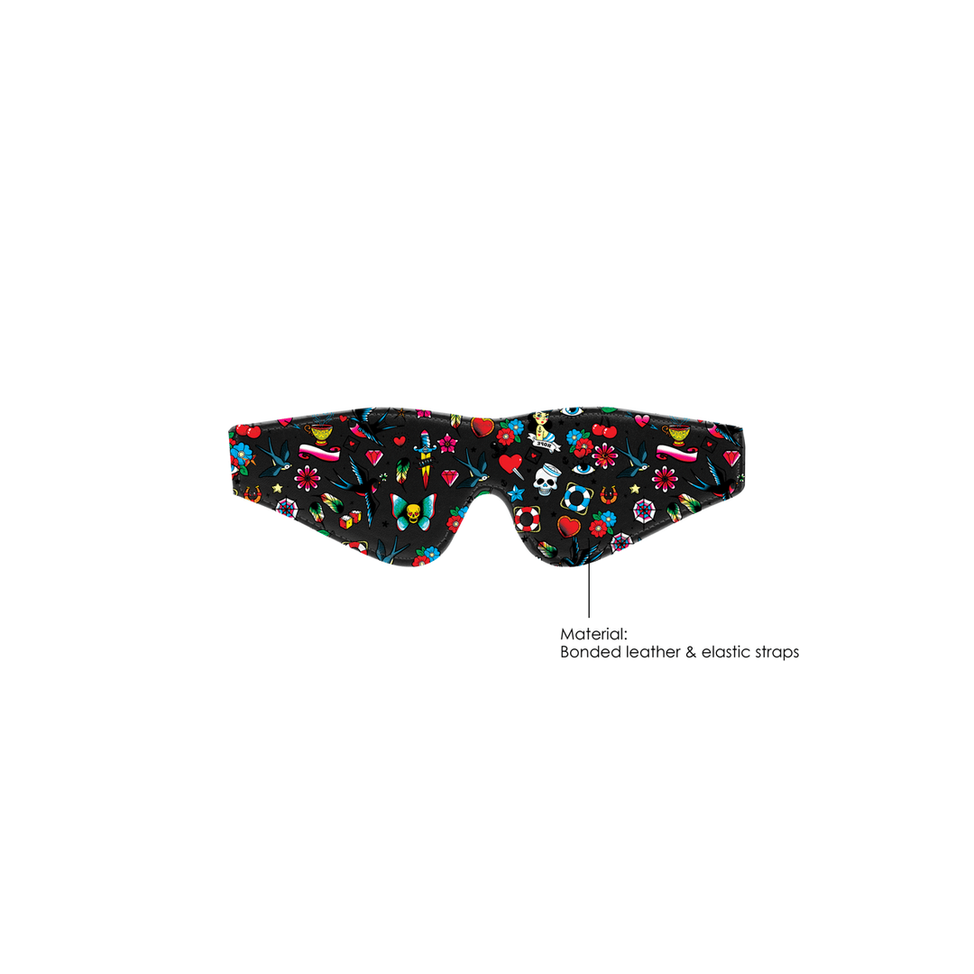 Augenmaske Ouch mit Tattoo-Print Bunt 19,5 cm – Ansicht 5