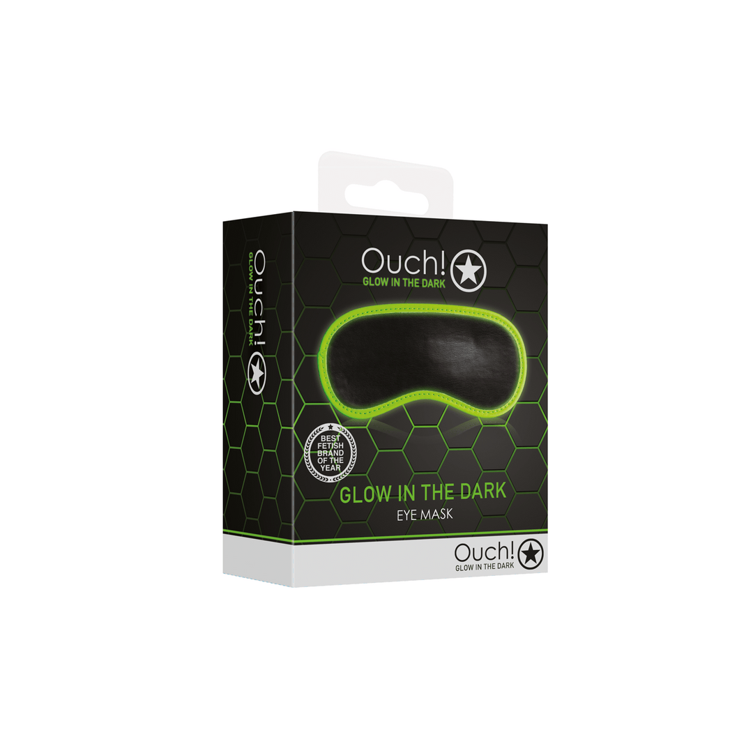 Augenmaske Ouch nachtleuchtend Schwarz-Grün 52,5 cm – Ansicht 2