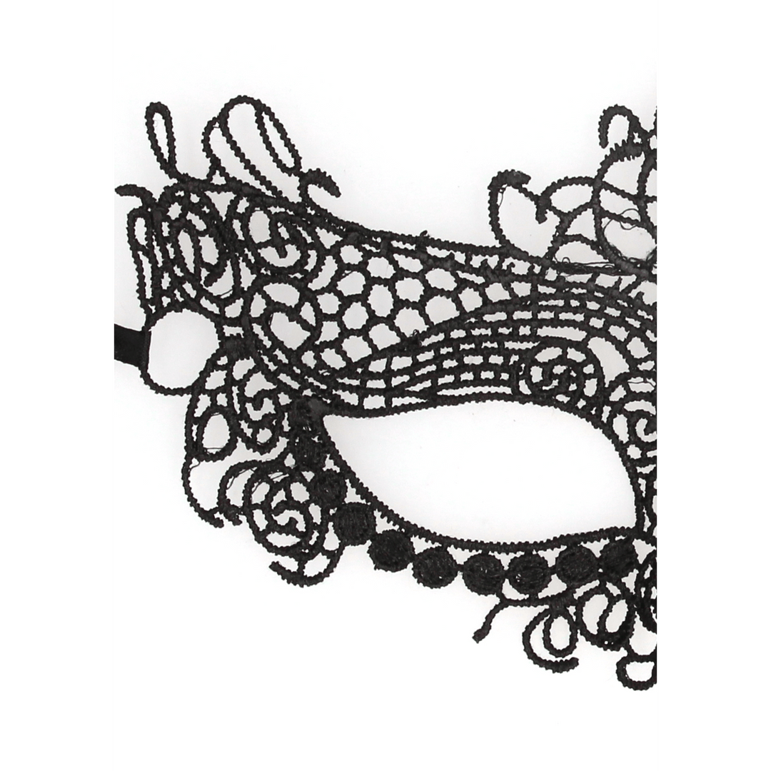 Augenmaske Ouch Black and White Queen aus Spitze 23,5 cm – Ansicht 6
