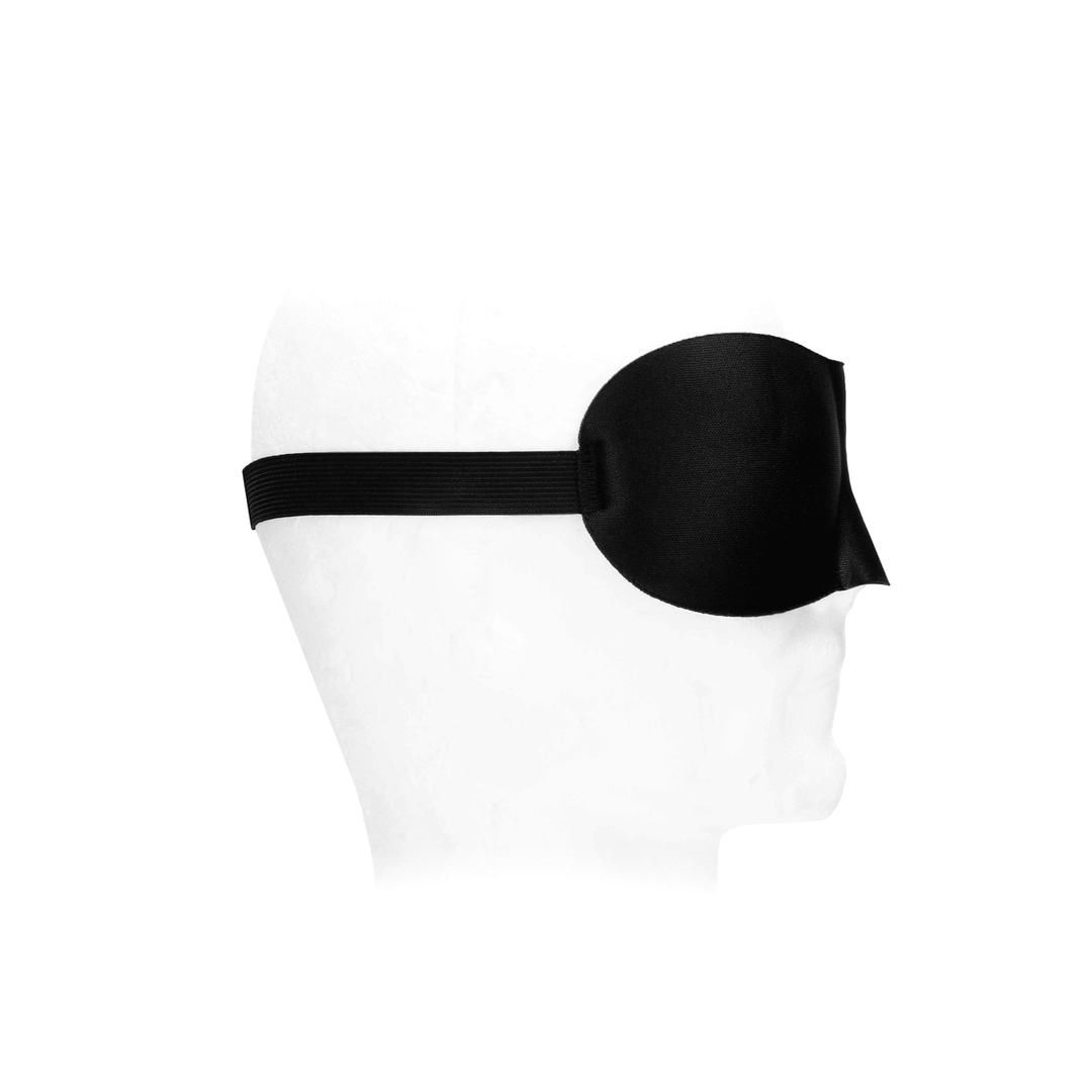Augenmaske Ouch geschwungen aus Satin Schwarz 23 cm – Ansicht 4