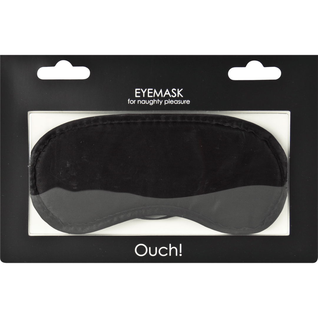 Augenmaske Ouch weich gepolstert Schwarz oder Rot 17,5 cm – Ansicht 2