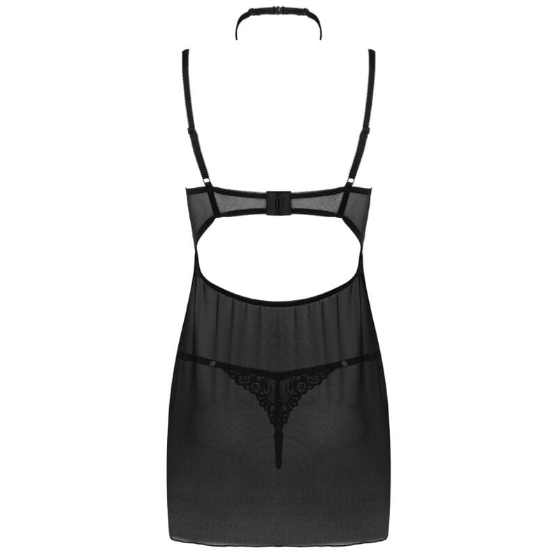 Babydoll Fashion Binella Set Babydoll + Tanga Schwarz