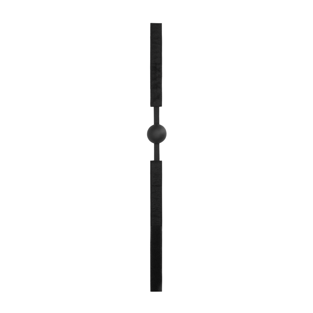 Ballknebel Ouch aus Silikon mit Klettverschluss Schwarz 62,5 cm – Ansicht 5
