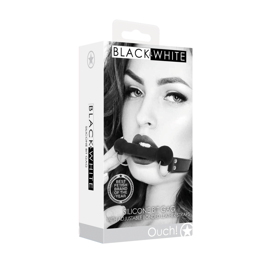 Beißknebel Ouch aus Silikon Schwarz 12,5 x Ø 2 cm – Ansicht 2
