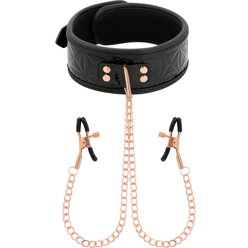 Black Edition Halsband mit Nippelklemmen
