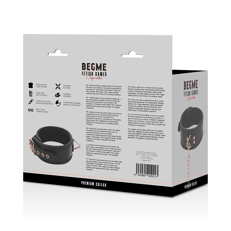 Black Edition Veganes Lederhalsband – Ansicht 8