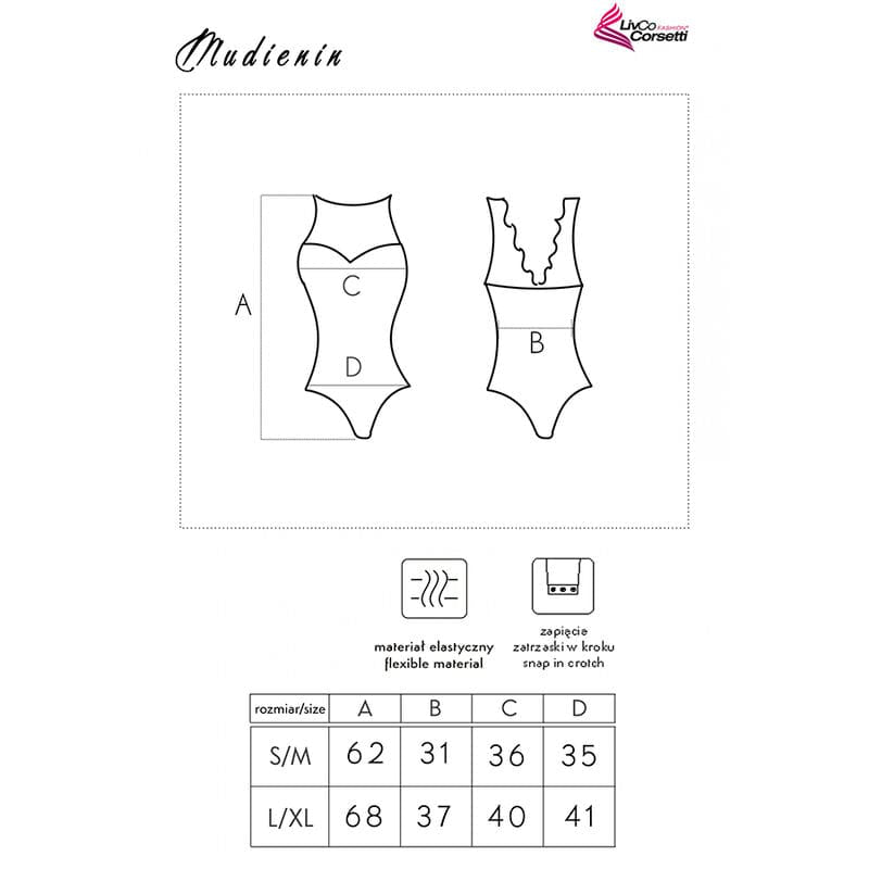 Body Mudienin Lc 90654 Schwarzer Body L/XL
