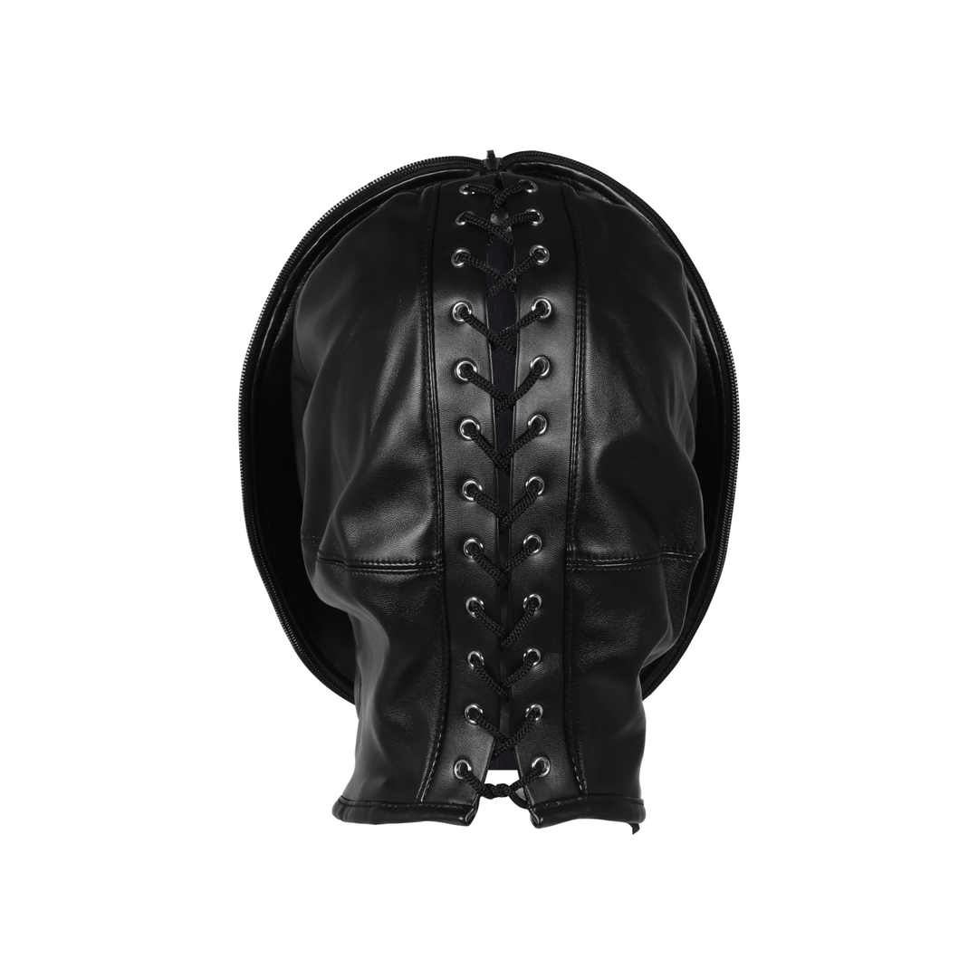 Bondage-Maske Ouch mit Reißverschluss Schwarz 32,5 cm – Ansicht 6
