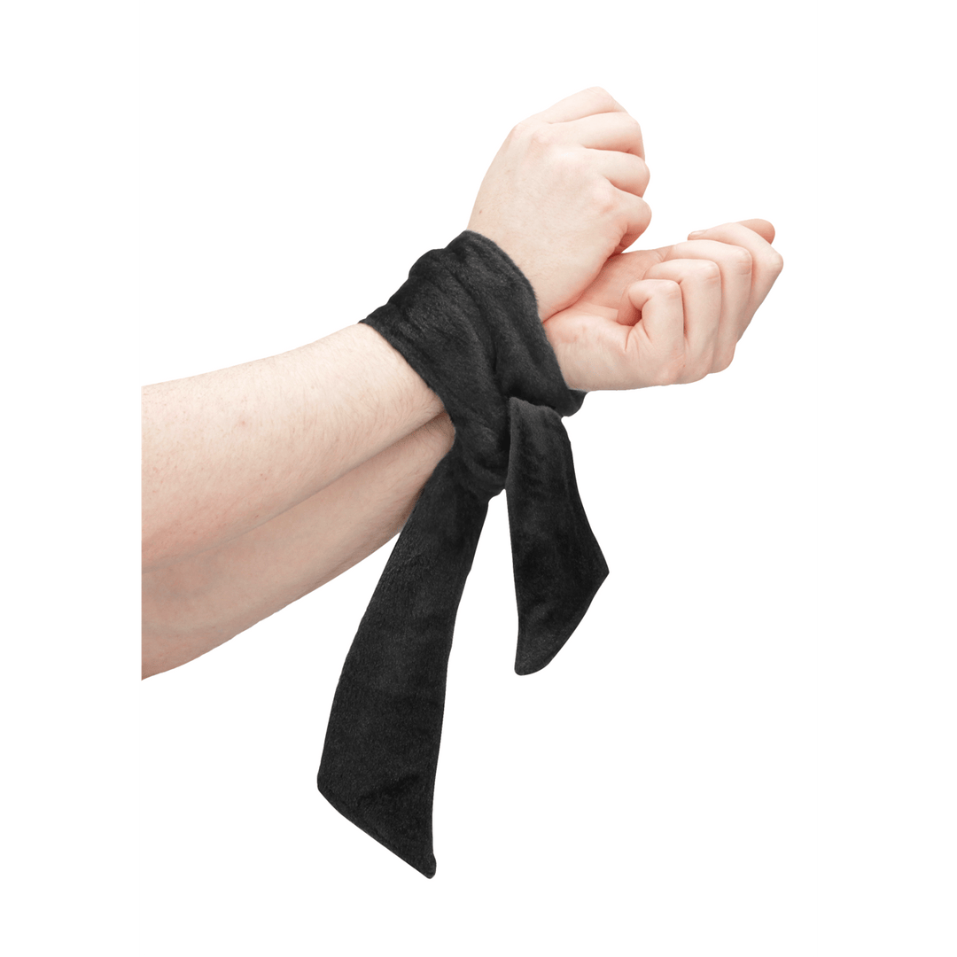Bondage-Band Ouch aus Samt Schwarz 129 cm – Ansicht 5