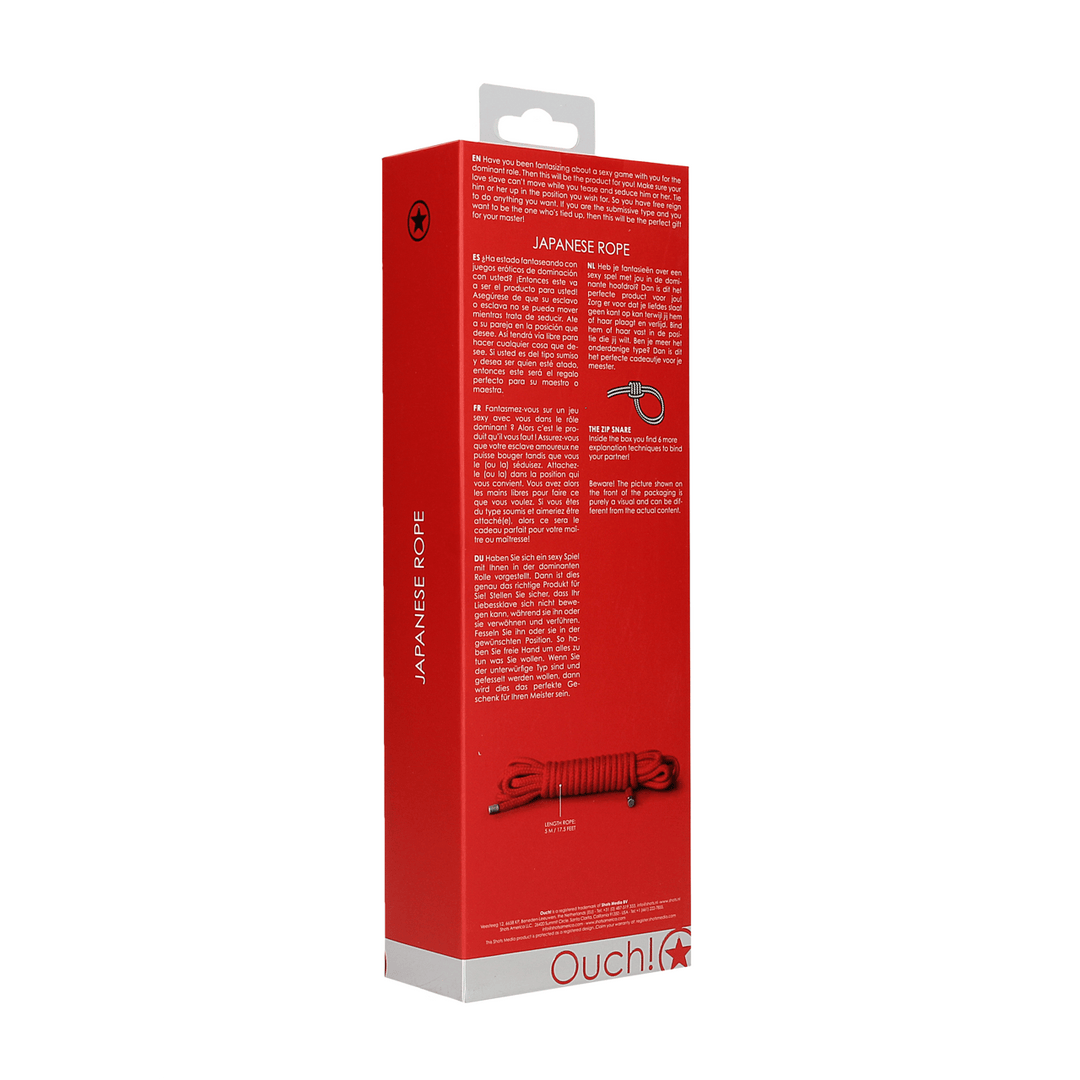 Bondage-Seil Ouch japanisch aus Nylon Rot 5 m – Ansicht 3