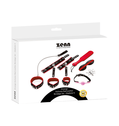 Bondage-Set 11-teilig rot-schwarz