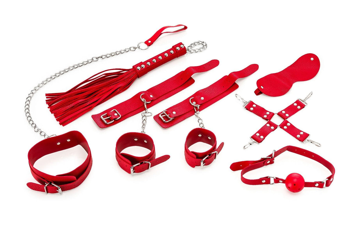 Bondage-Set 8-teilig Rot