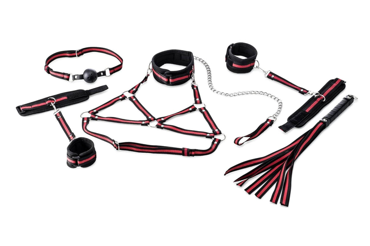 Bondage-Set Schwarz-Rot