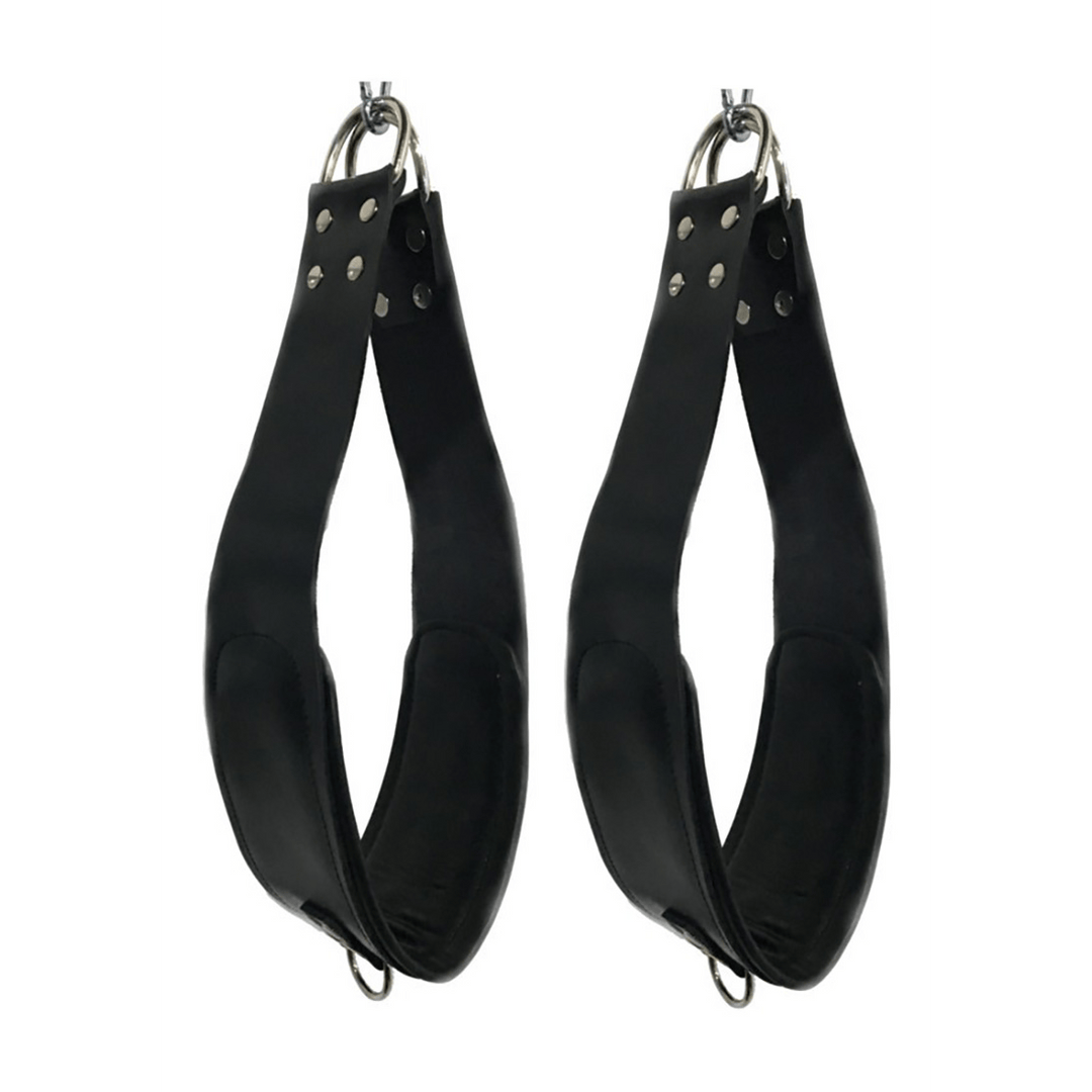 Bondage-Stützschlaufen aus Leder Schwarz 102 cm