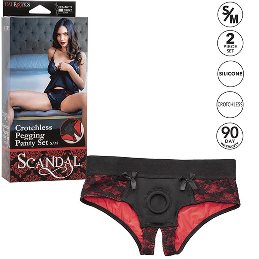 Fetisch-Toy Scandal Crotchless Panties Set mit S/M.6