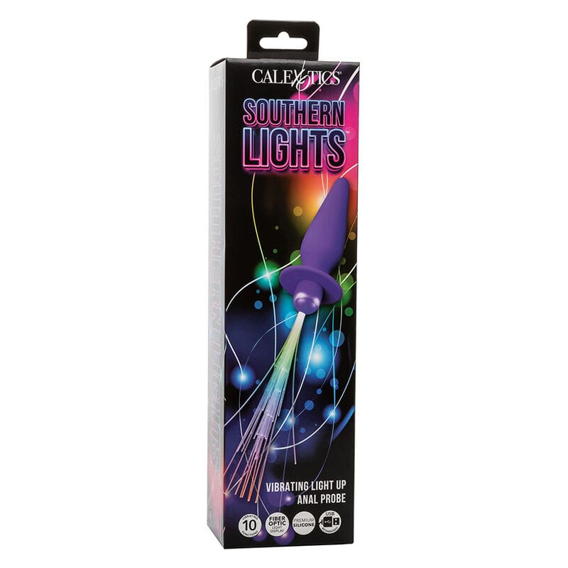 Calexotics - Southern Lights Light Up Leuchtende Analstecker 10 Vibrationen Silikon Lila
