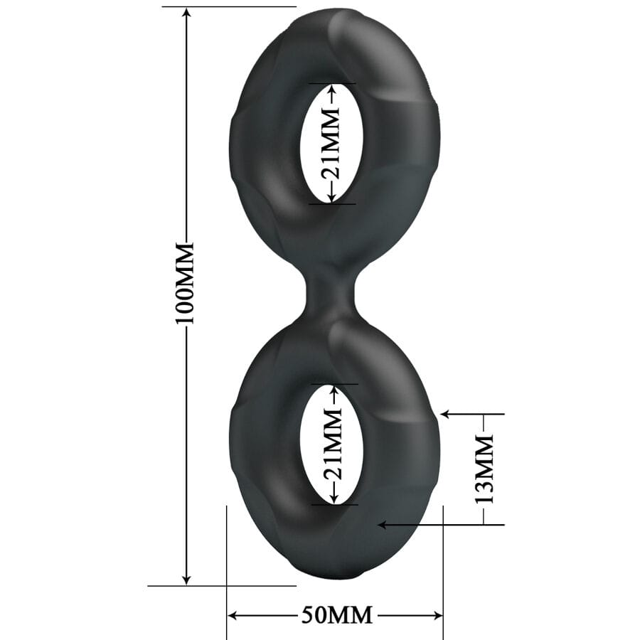 Penisring Radwan Doppelter Silikonring Modell 19 Ø 5 cm.5