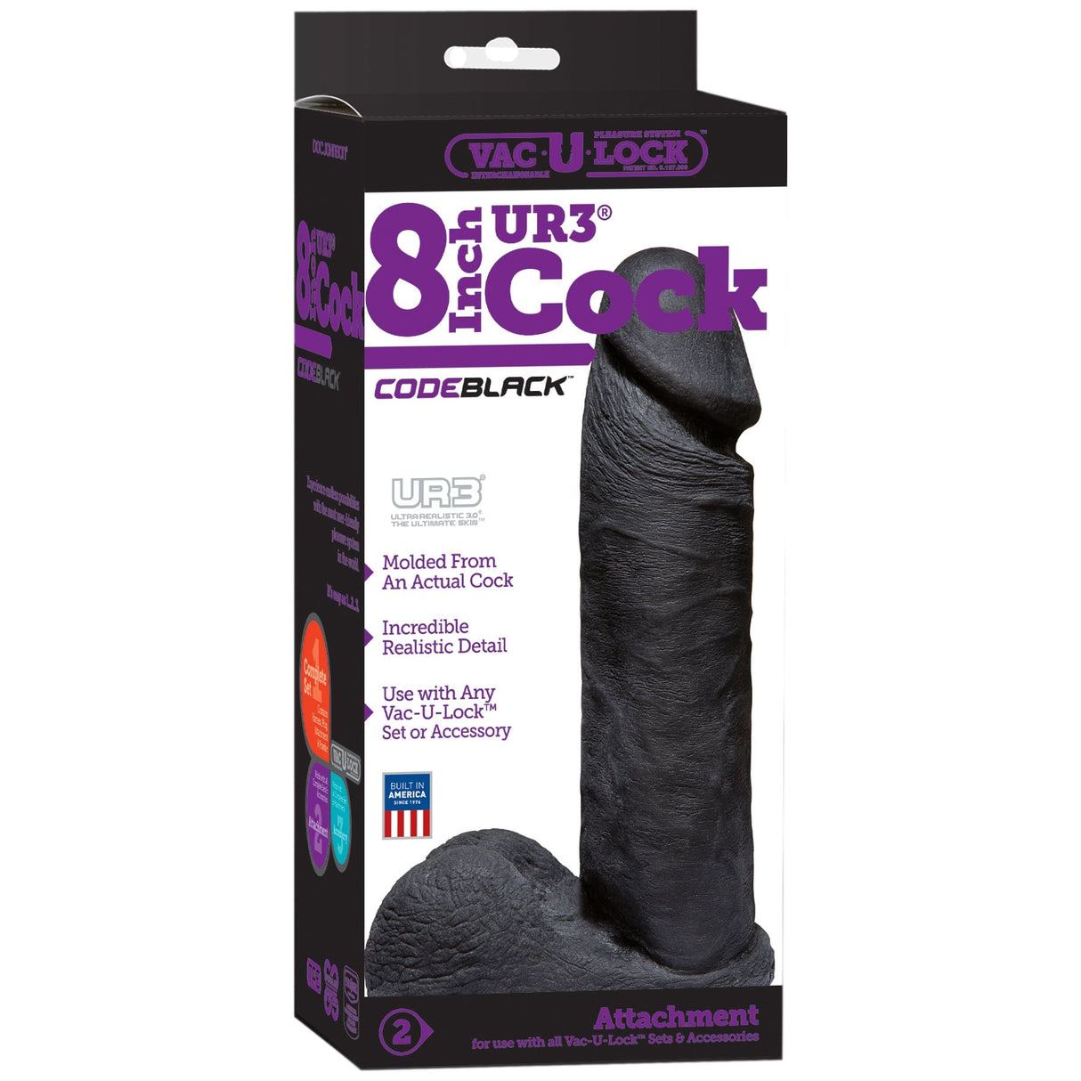 Dildo Anton schwarz 20,3 x 4,8 cm
