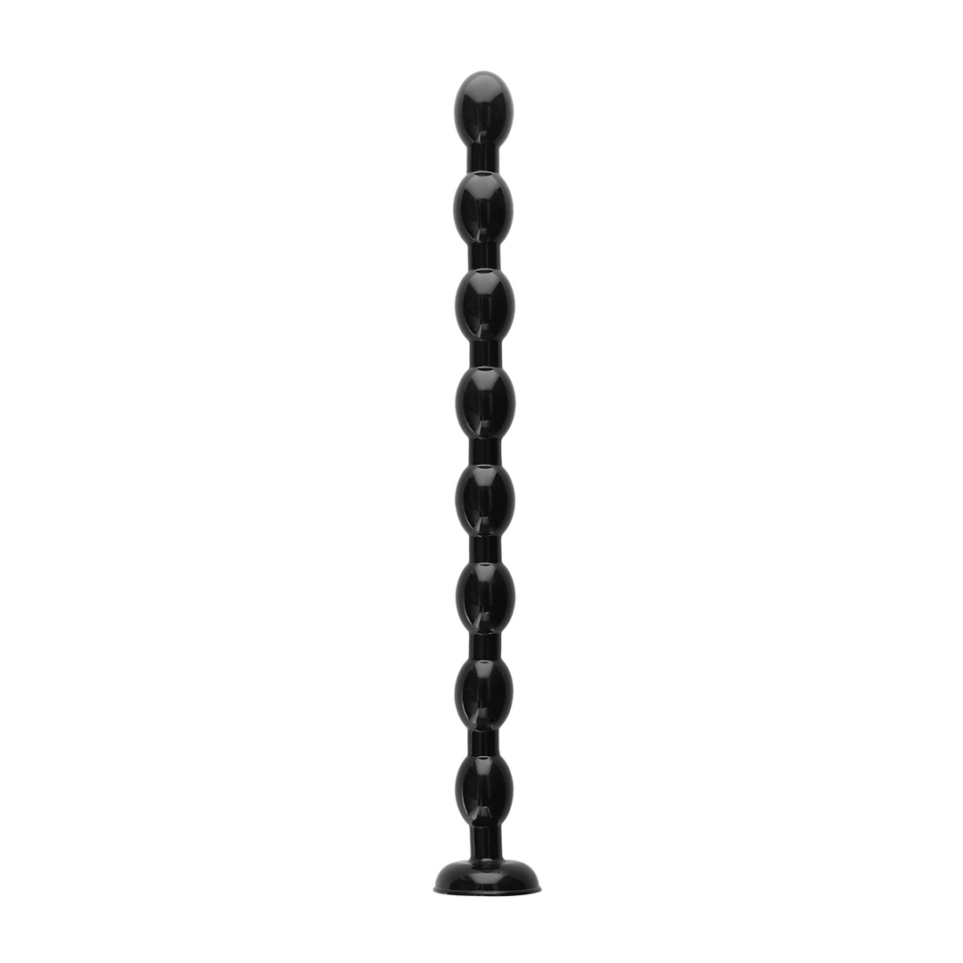 Dildo Ouch Ass Snake mit Perlen aus PVC Schwarz 47 x Ø 3,6 cm