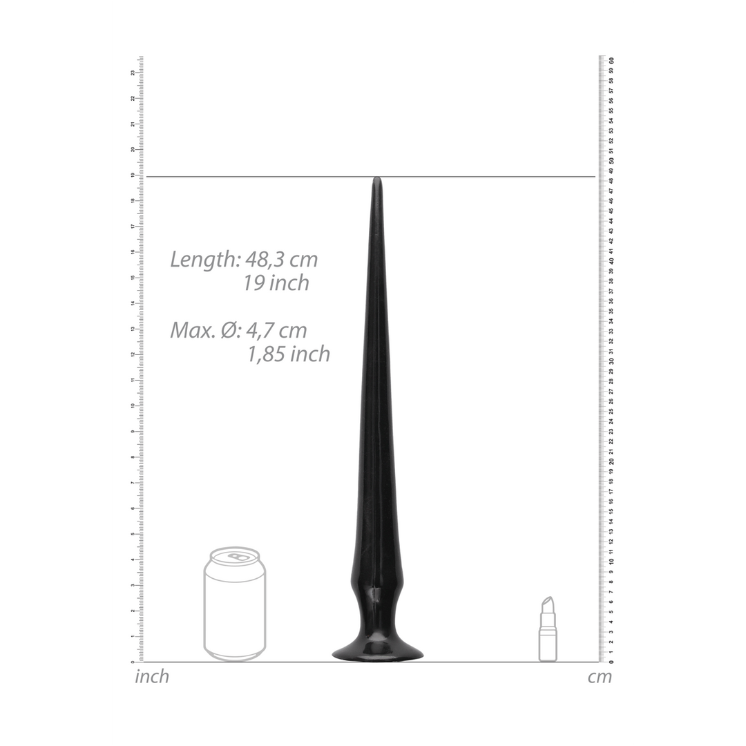 Dildo Ouch Ass Spike aus PVC Schwarz 47 x Ø 4,7 cm – Ansicht 3