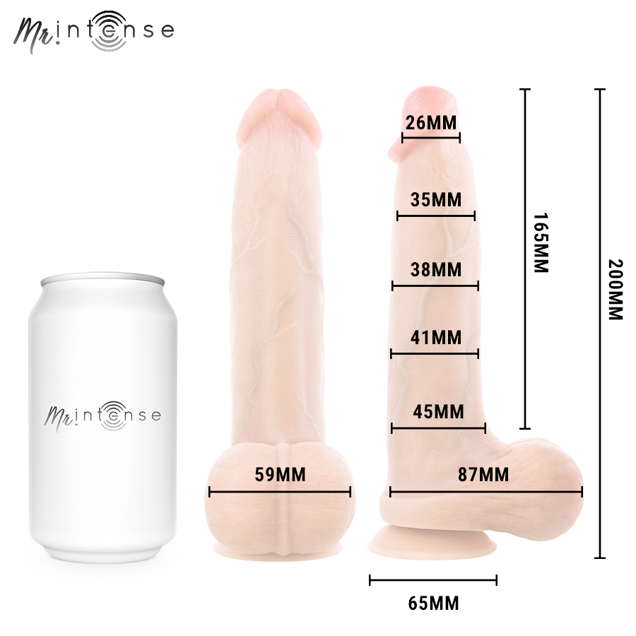 Dildo Bruce M aus Silikon mit Hoden 20 cm Ø 4,5 cm – Ansicht 4