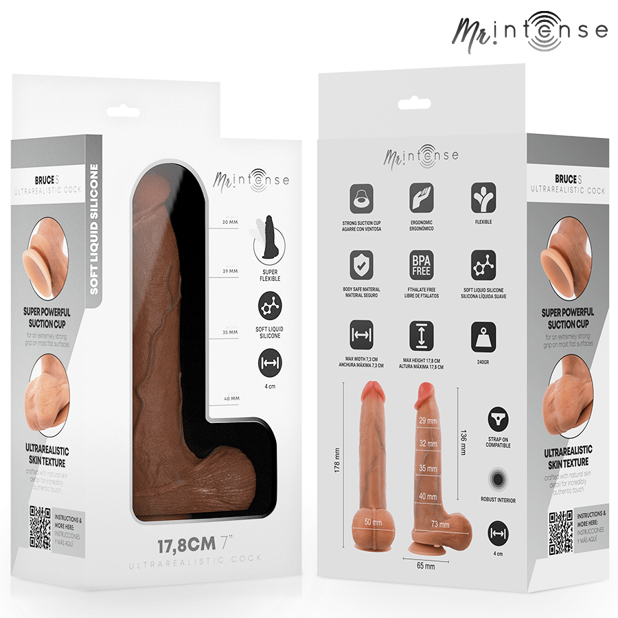 Dildo Bruce S aus Silikon mit Hoden 17,8 cm Ø 4 cm – Ansicht 8