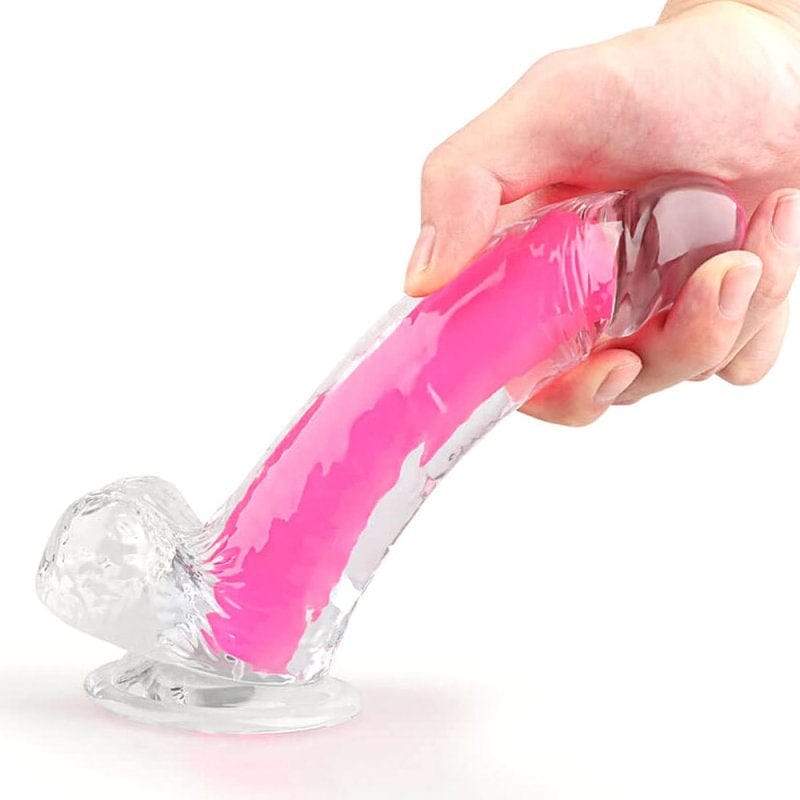 Dildo Glow Rosa 15 x 4,5 cm