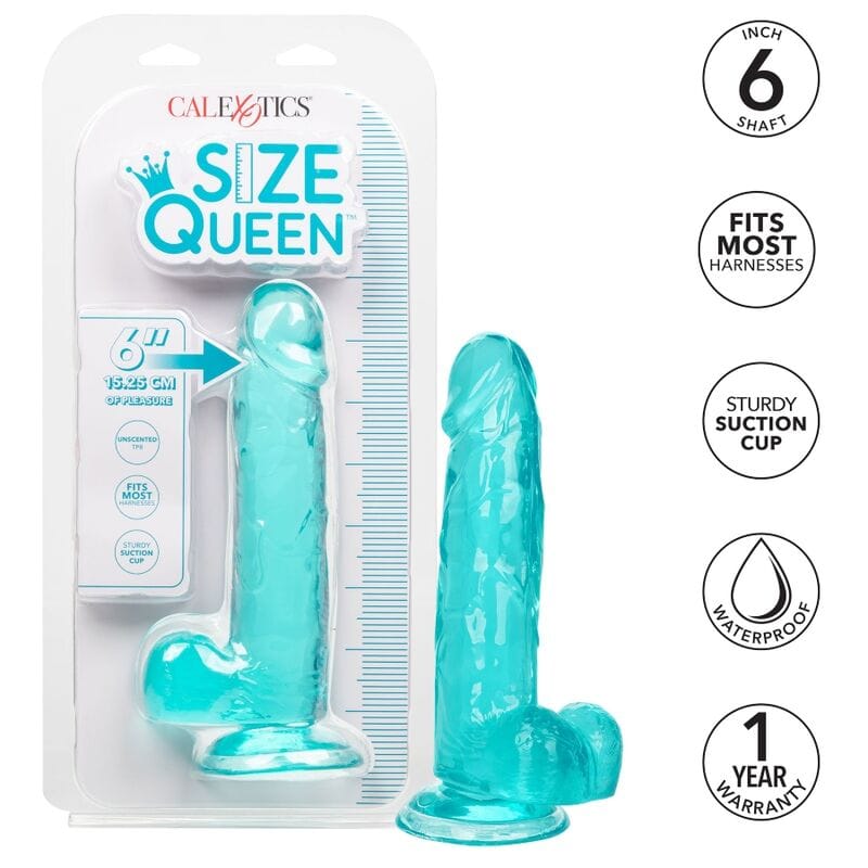 Dildo Große Königin Blau 15,25 x 3,75 cm – Ansicht 3
