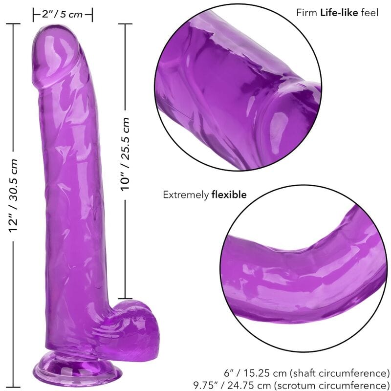 Dildo Große Königin Lila 25,5 x 5 cm – Ansicht 6