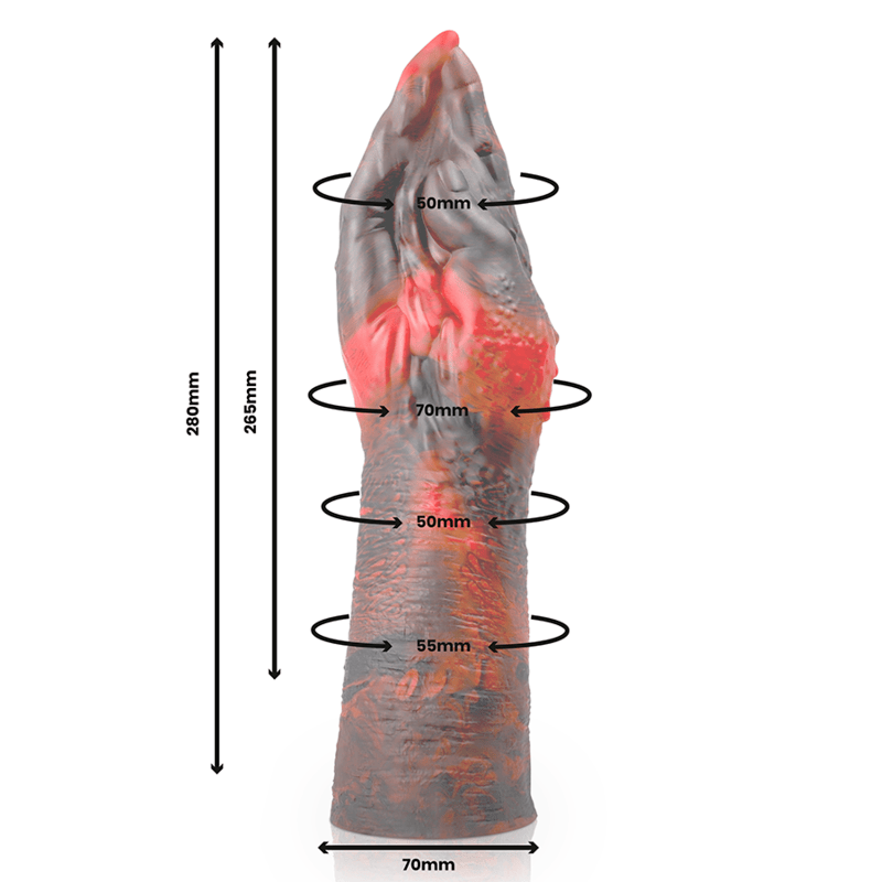 Dildo Lilith Böser Dämon L Blau 26,5 x 7 cm