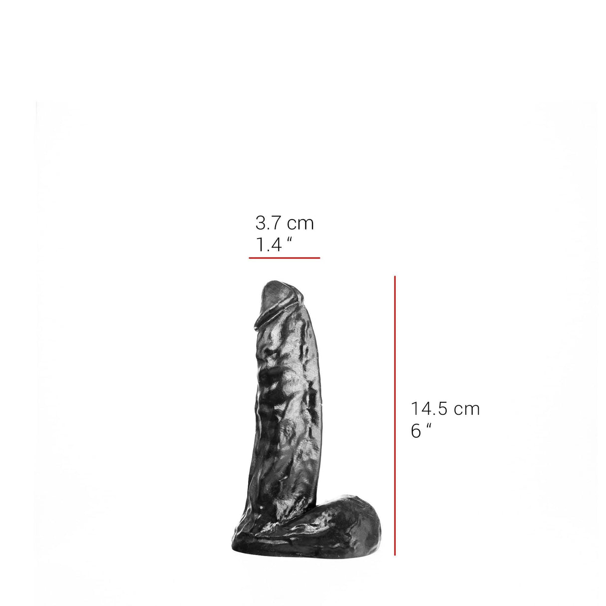 Dildo Lustmacher schwarz 14,5 x 3,7 cm