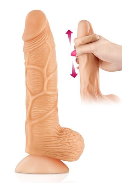 Dildo mit beweglicher Haut 20 x 4,5 cm