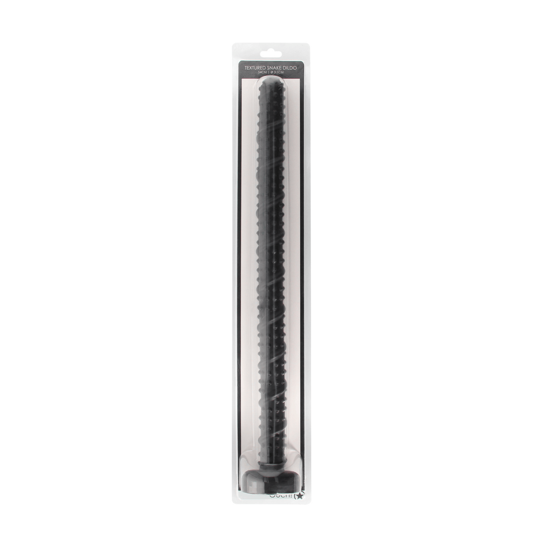 Dildo Ouch Ass Snake texturiert aus PVC Schwarz 51 x Ø 3,7 cm – Ansicht 2