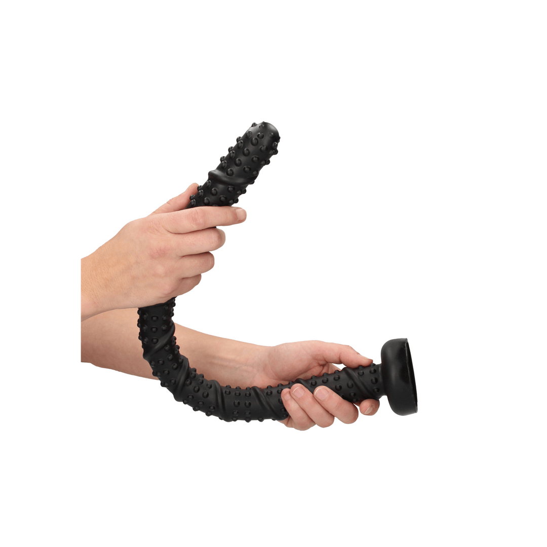 Dildo Ouch Ass Snake texturiert aus PVC Schwarz 51 x Ø 3,7 cm – Ansicht 4