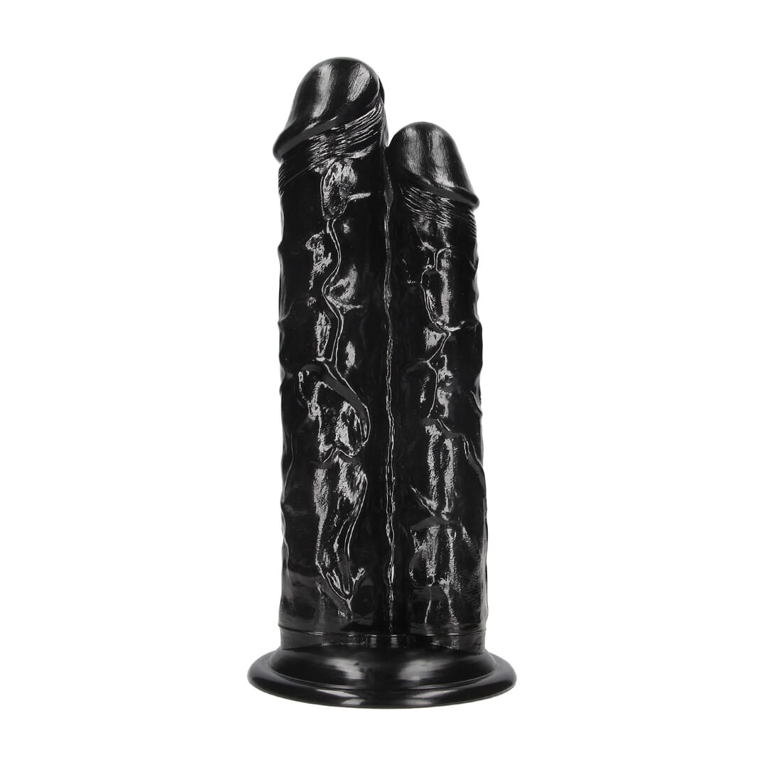 Dildo Ouch Double Titan mit zwei Schäften aus PVC Schwarz 24,5 x 8,9 cm