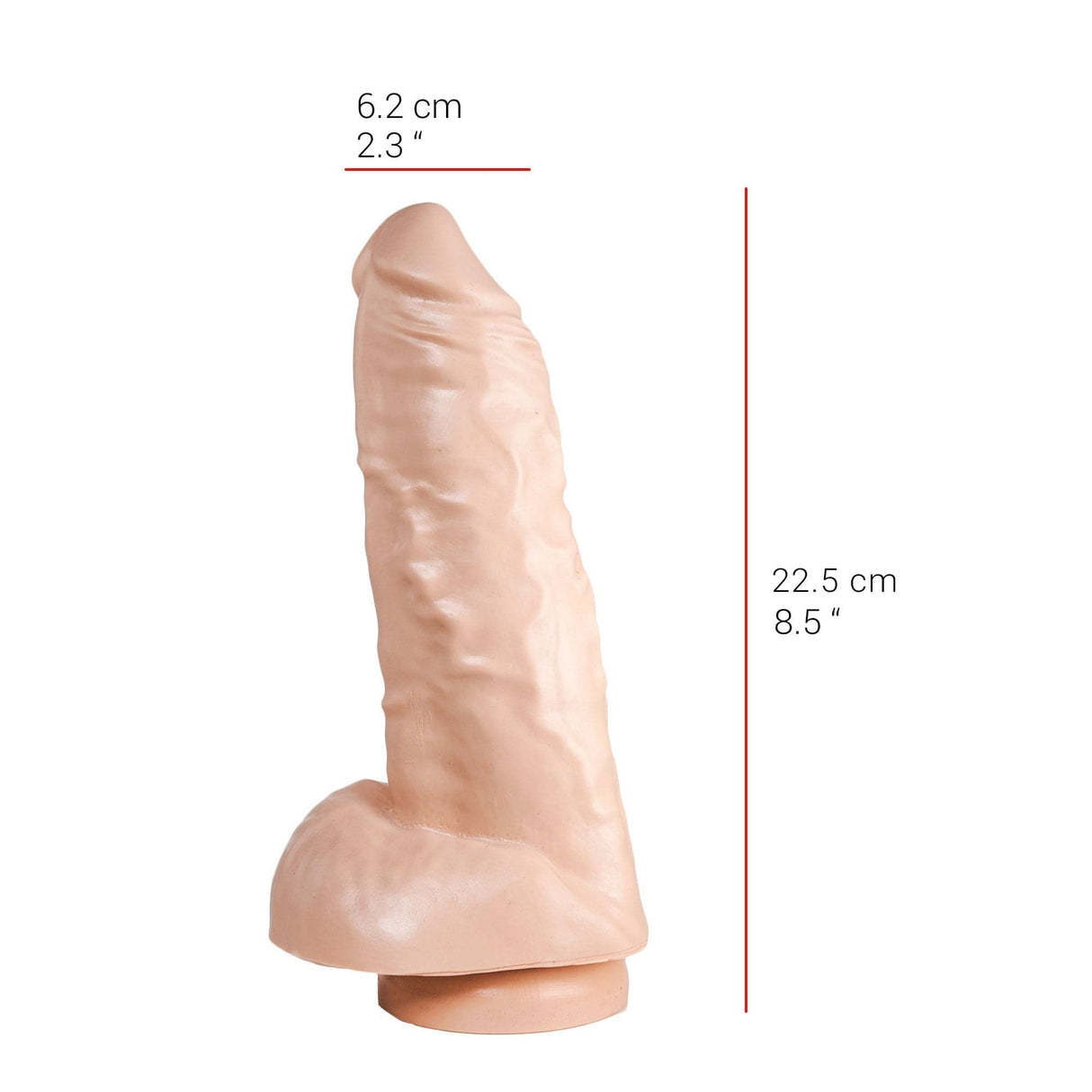 Dildo realistischer Gönner Natur 22,5 x 6,2 cm