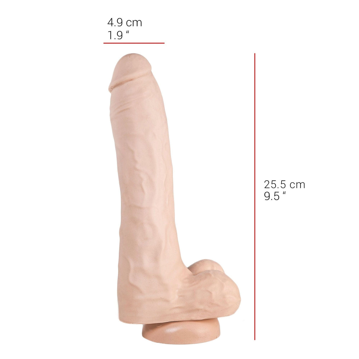 Dildo realistischer Gönner Natur 25,5 x 4,9 cm
