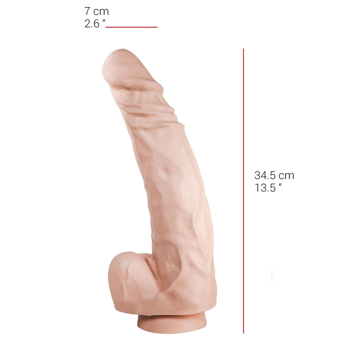 Dildo realistischer Gönner Natur 34,5 x 7 cm