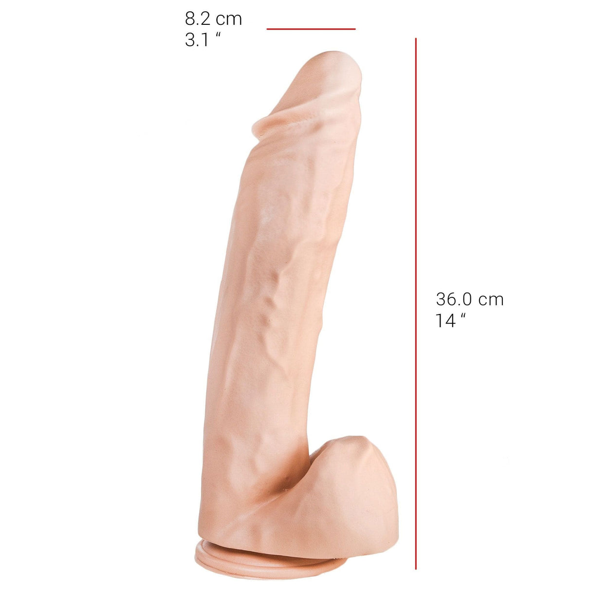 Dildo realistischer Gönner Natur 36 x 8,2 cm