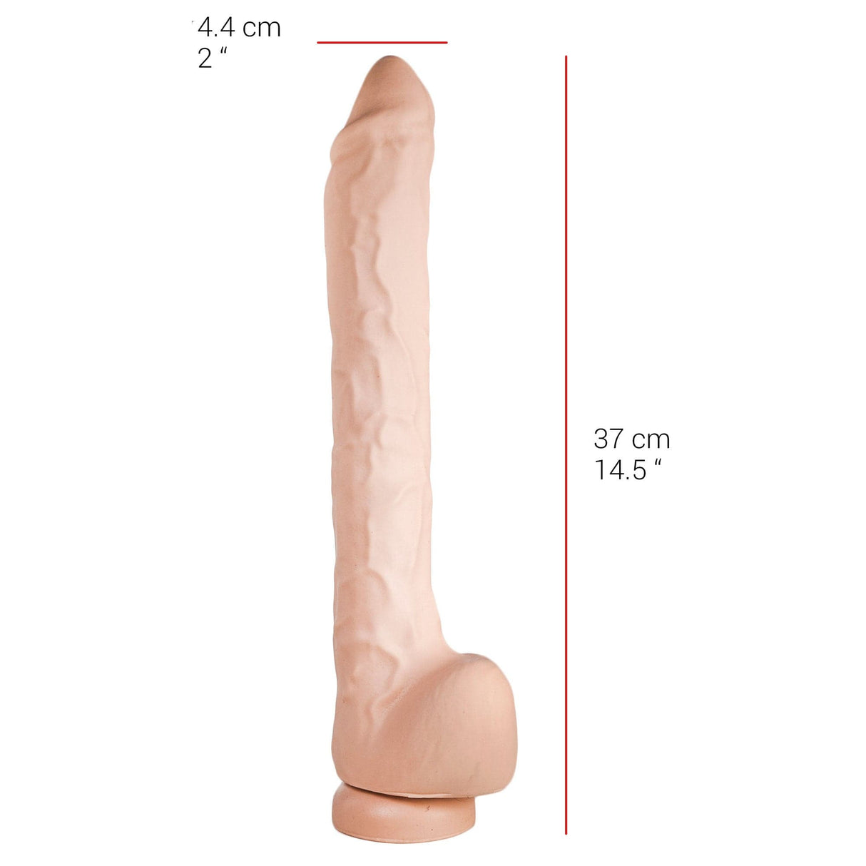 Dildo realistischer Gönner Natur 37 x 4,4 cm