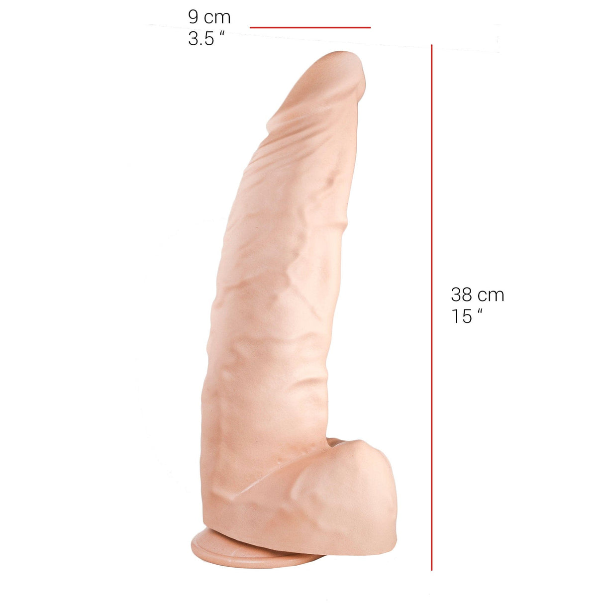 Dildo realistischer Gönner Natur 38 x 9 cm