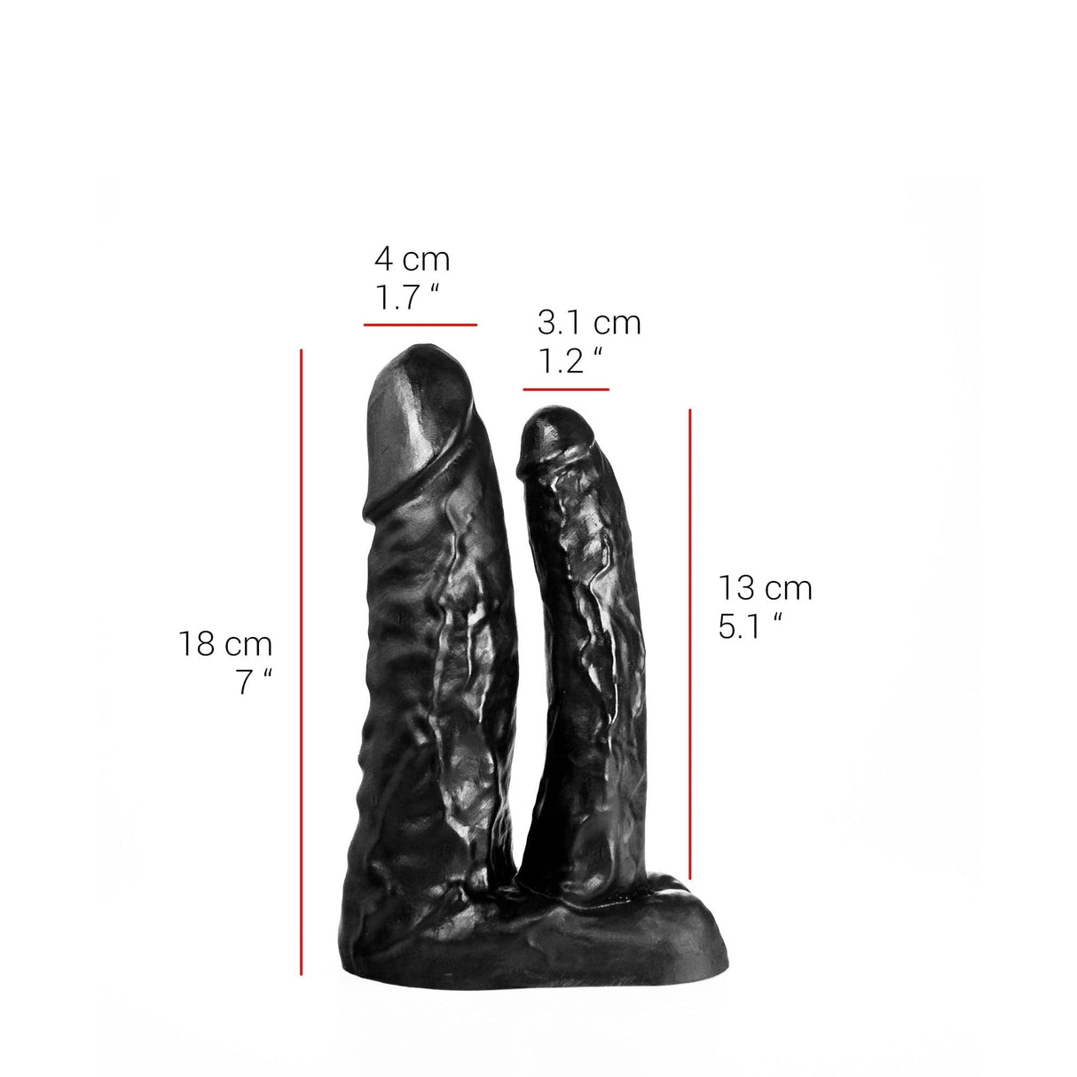 Dildo realistischer Gönner schwarz 15,5 x 3,6 cm