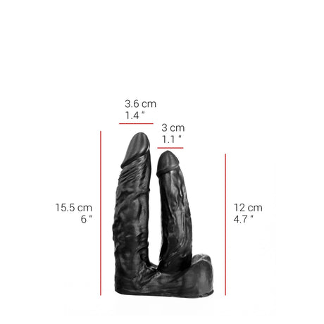 Dildo realistischer Gönner schwarz 15 x 3,6 cm