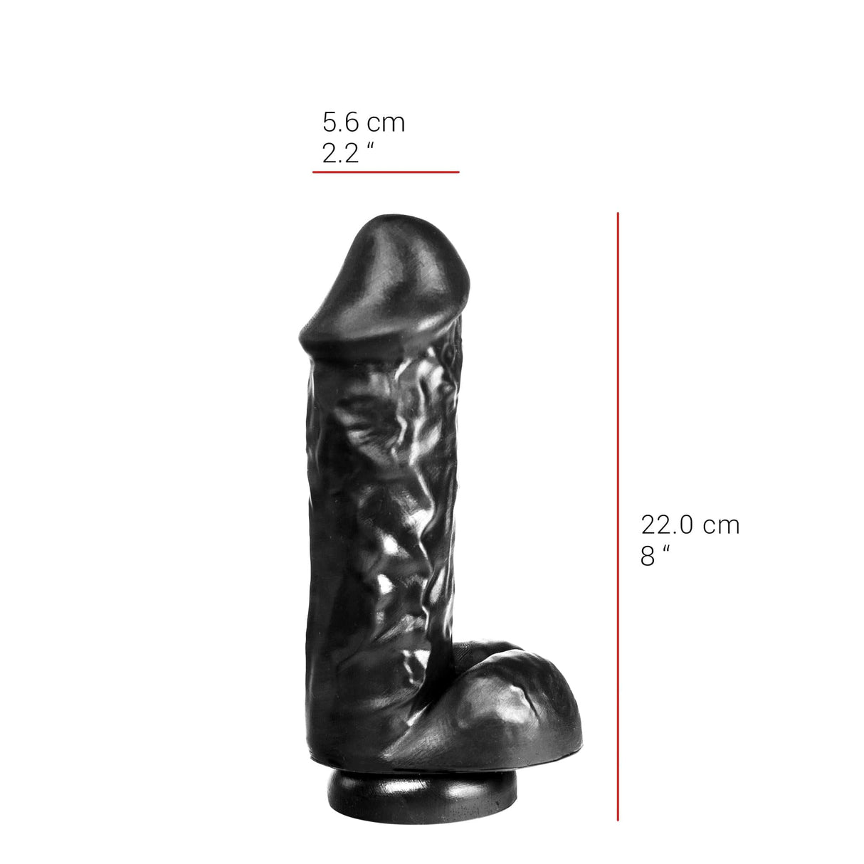 Dildo realistischer Gönner schwarz 18 x 4 cm