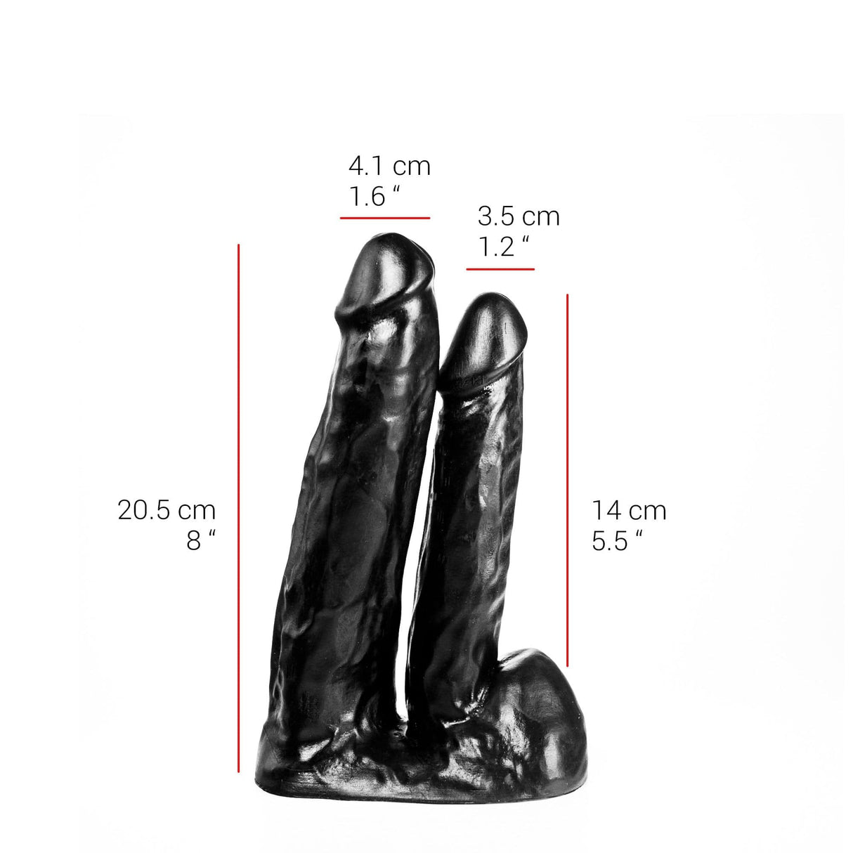 Dildo realistischer Gönner schwarz 20,5 x 4,1 cm