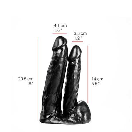 Dildo realistischer Gönner schwarz 20,5 x 4,1 cm