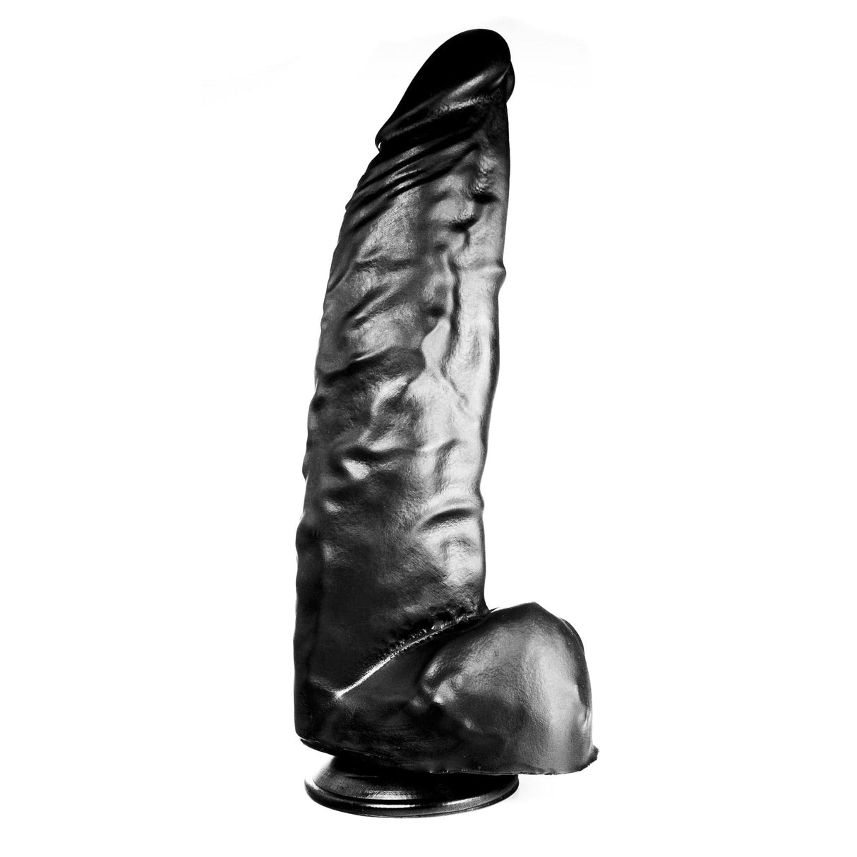 Dildo realistischer Gönner schwarz 38 x 9 cm